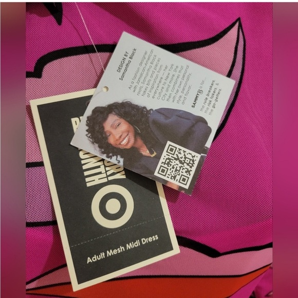 Vibrant Pink Patterned Women's Dress - Picture 7 of 7